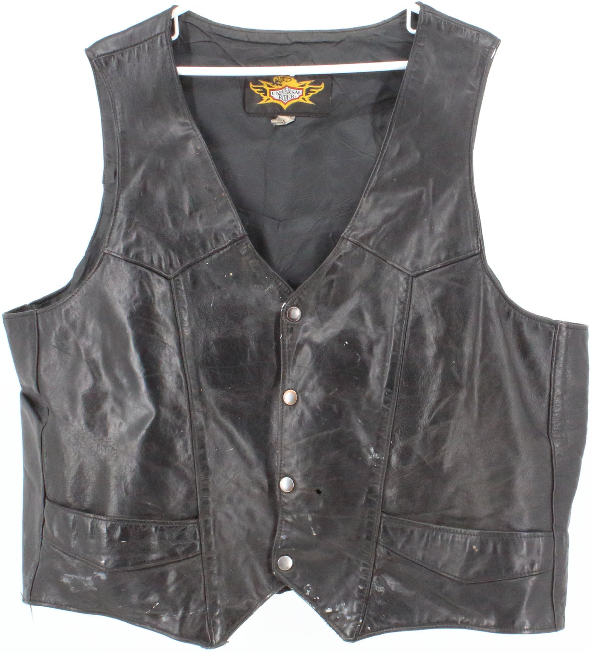 Universal Rider Black Leather Vest