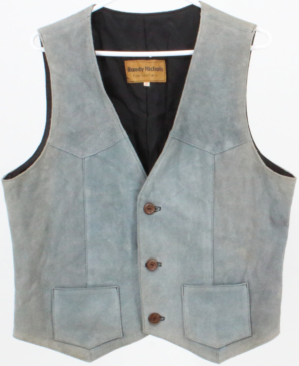 Randy Nichols Light Blue Leather Vest