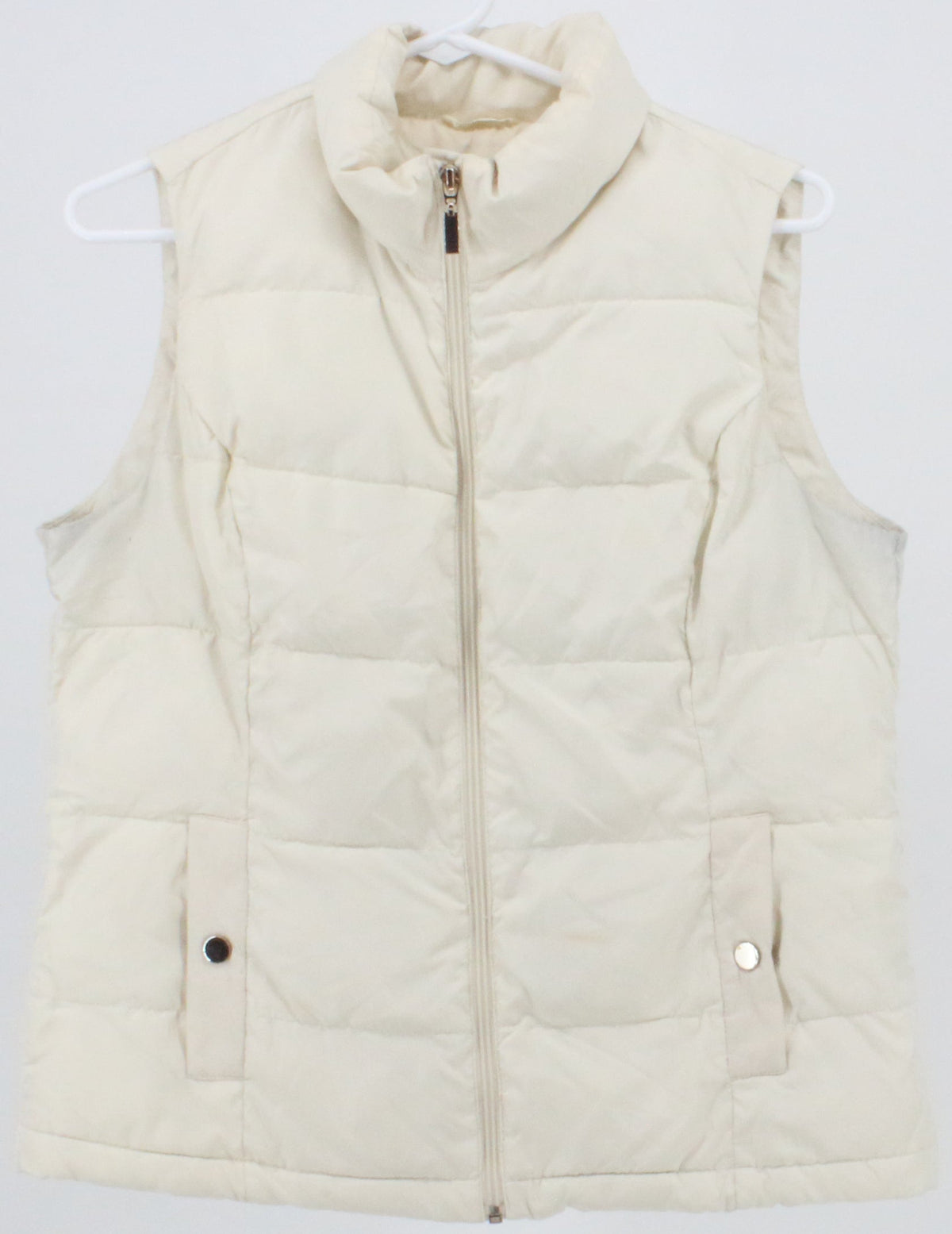 Charter Club Petite Off White Quilt Vest