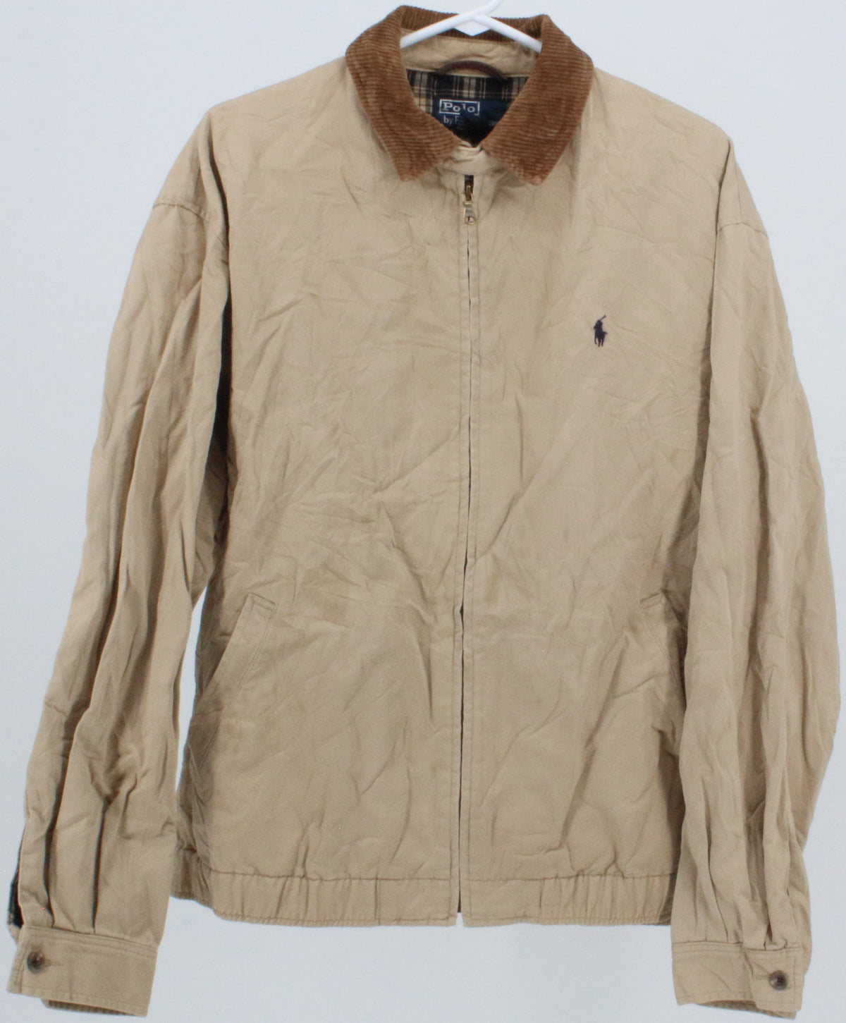 Shop Polo by Ralph Lauren Beige Jacket With Brown Corduroy Collar