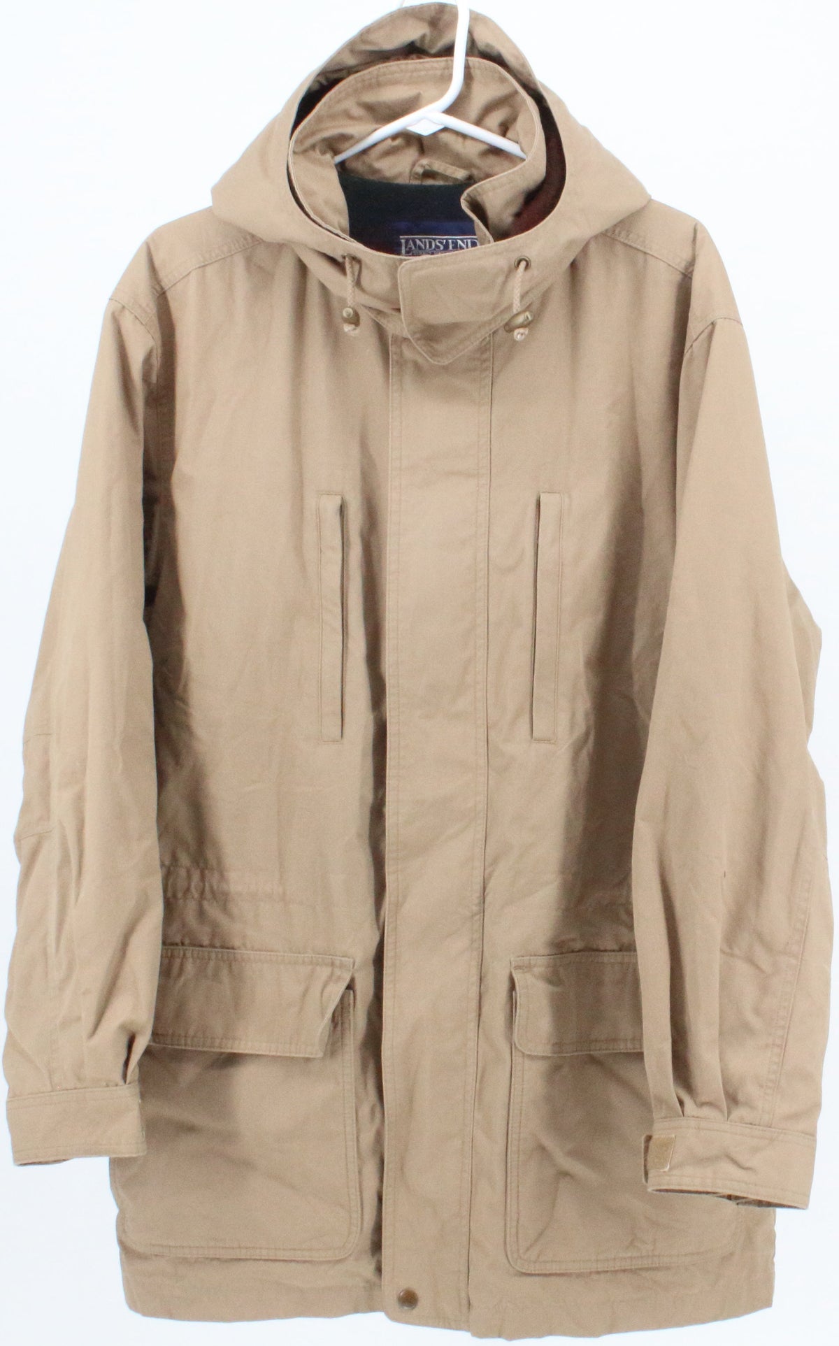 Lands' End Beige Hooded Parka