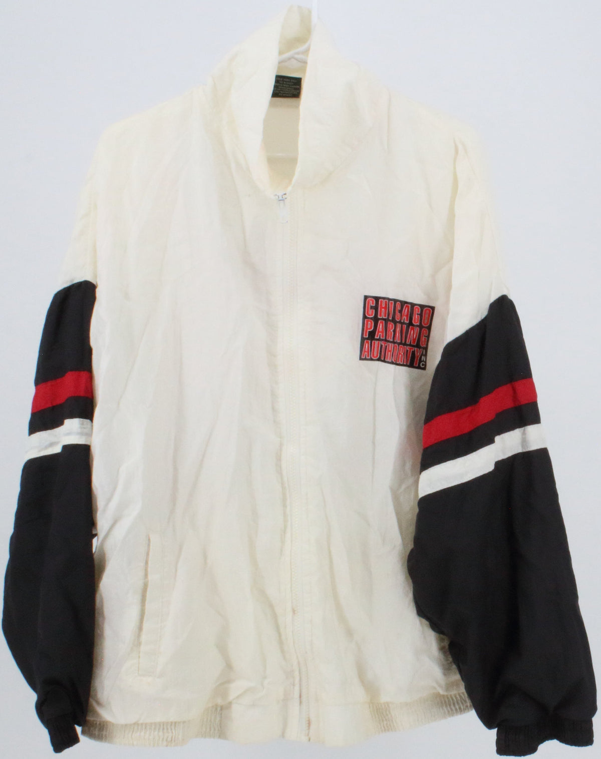 Contender Chicago Parking Authority Inc White Nylon Jacket