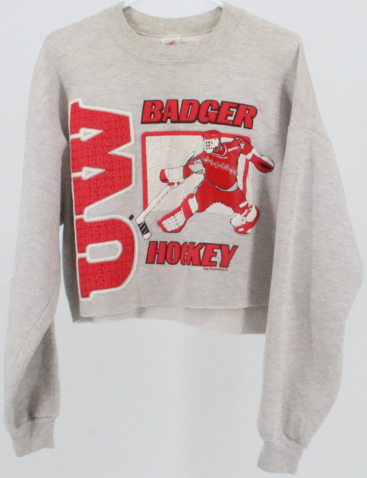 Jerzees UW Badger Hockey Grey Sweatshirt