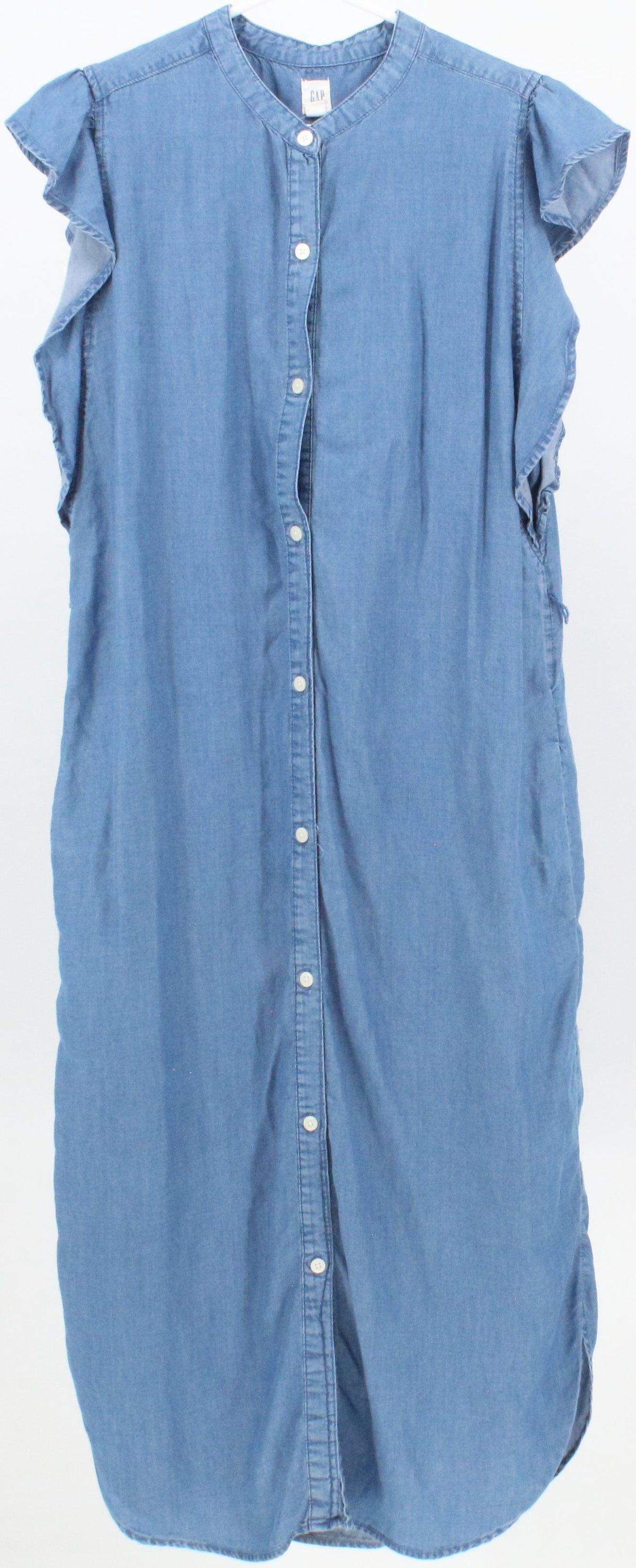 Gap Blue Button-Up Long Dress