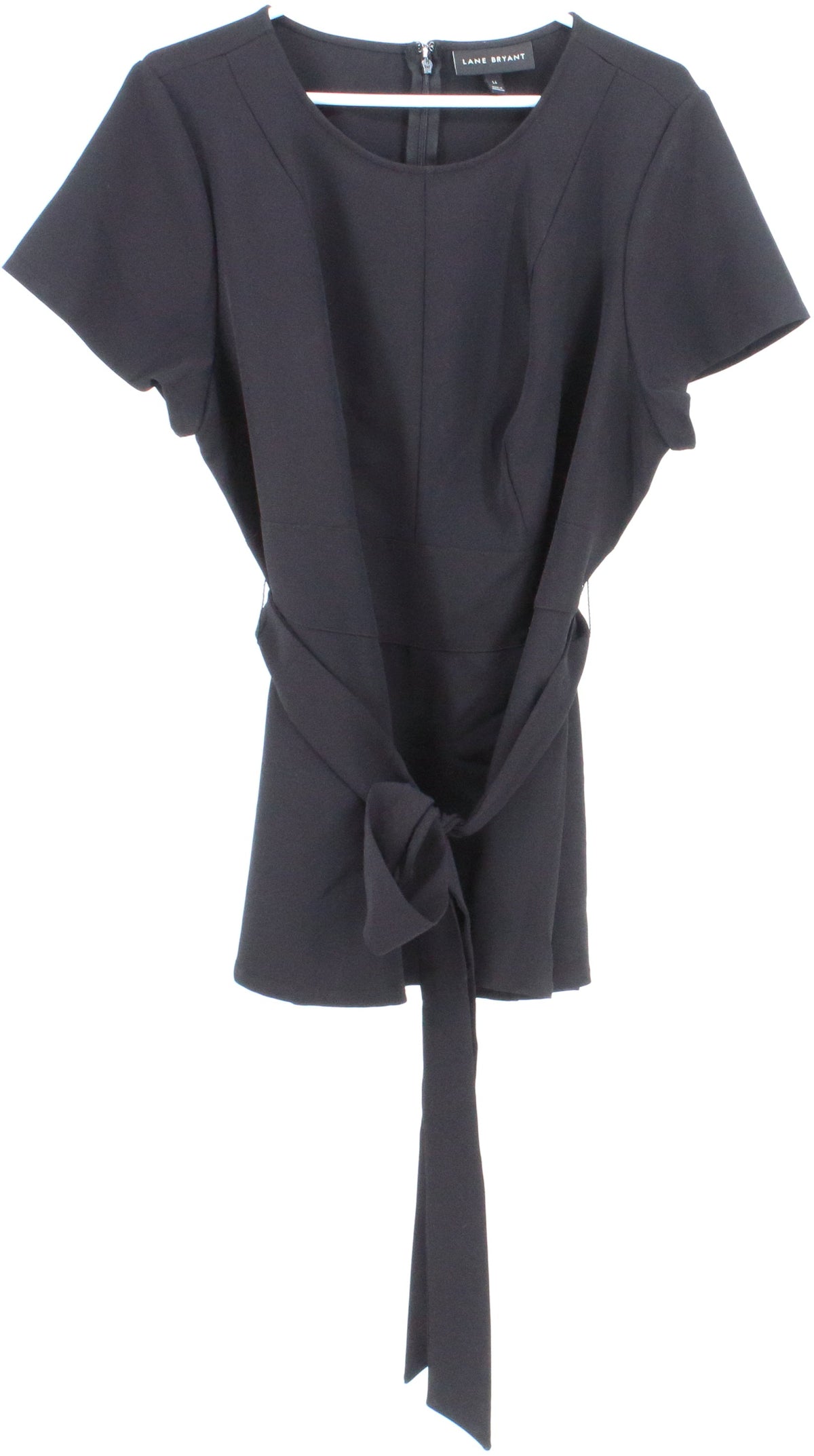 Lane Bryant Waist Tie Black Top