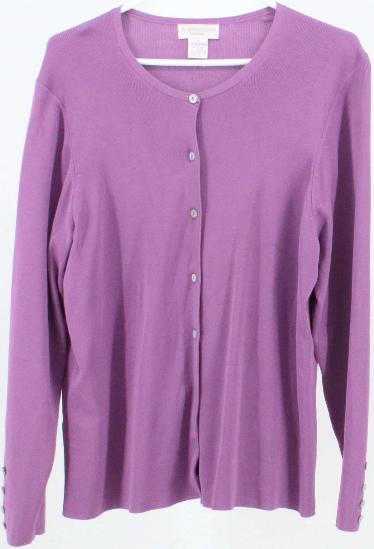 Worthington Woman Purple Cardigan Sweater