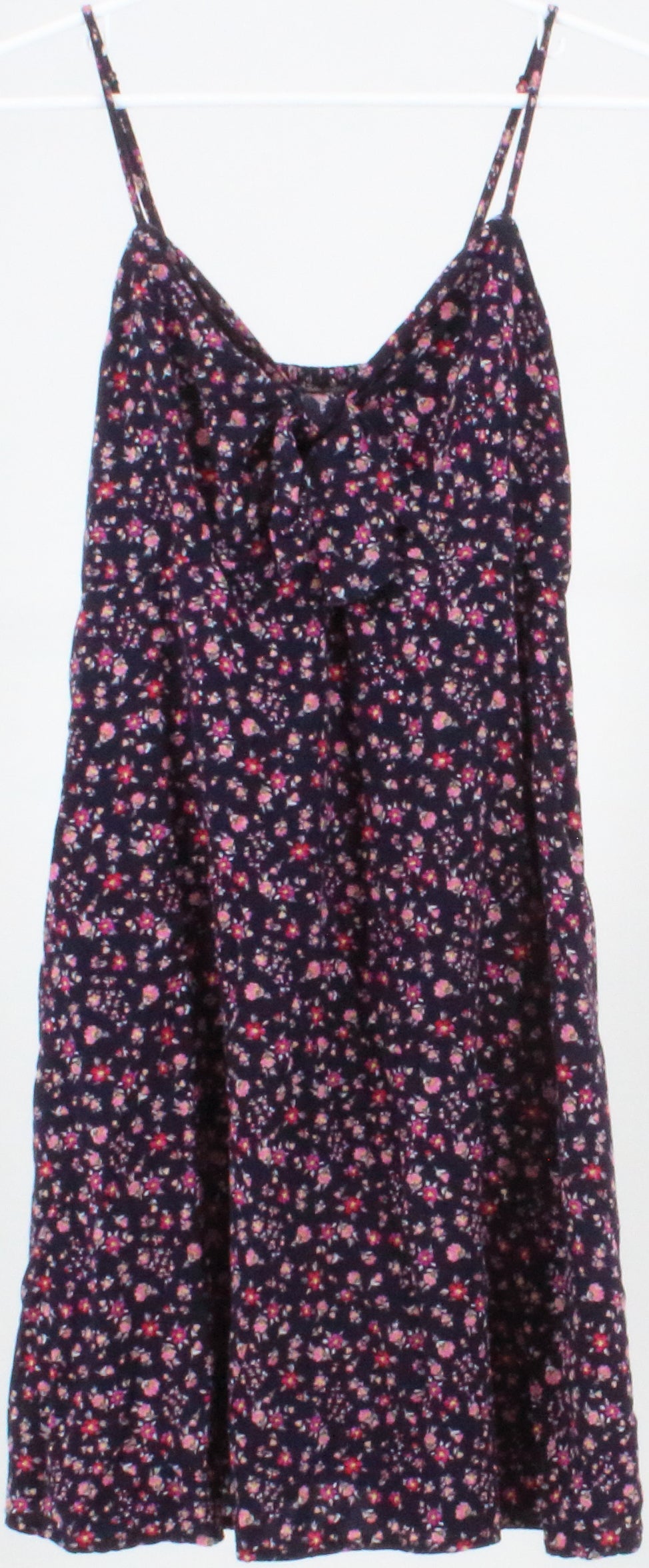 Mossimo Navy Blue Flower Print Knot Short Dress