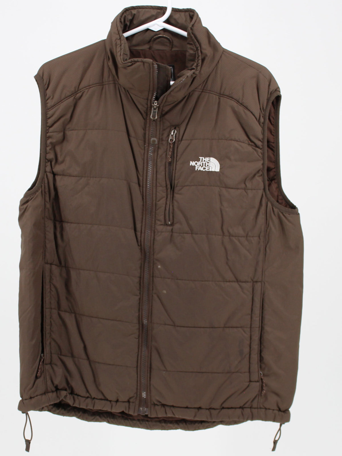 The North Face Quilted Brown Vest with 3 front pockets