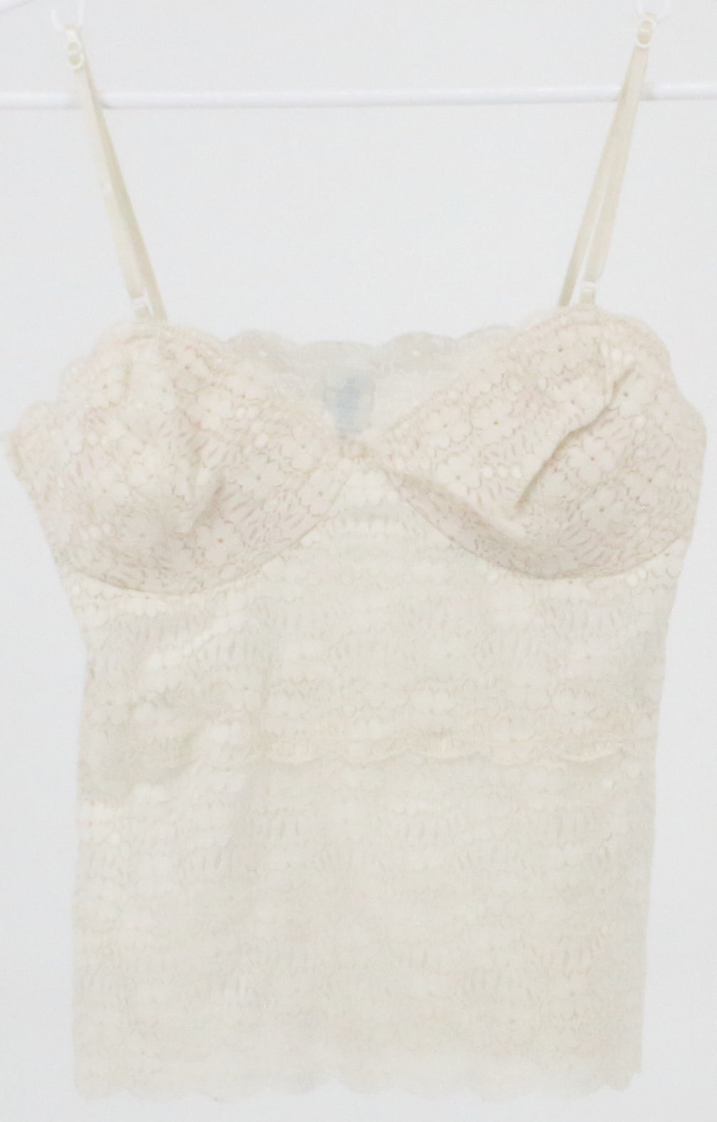 Off White Lingerie Lace Top