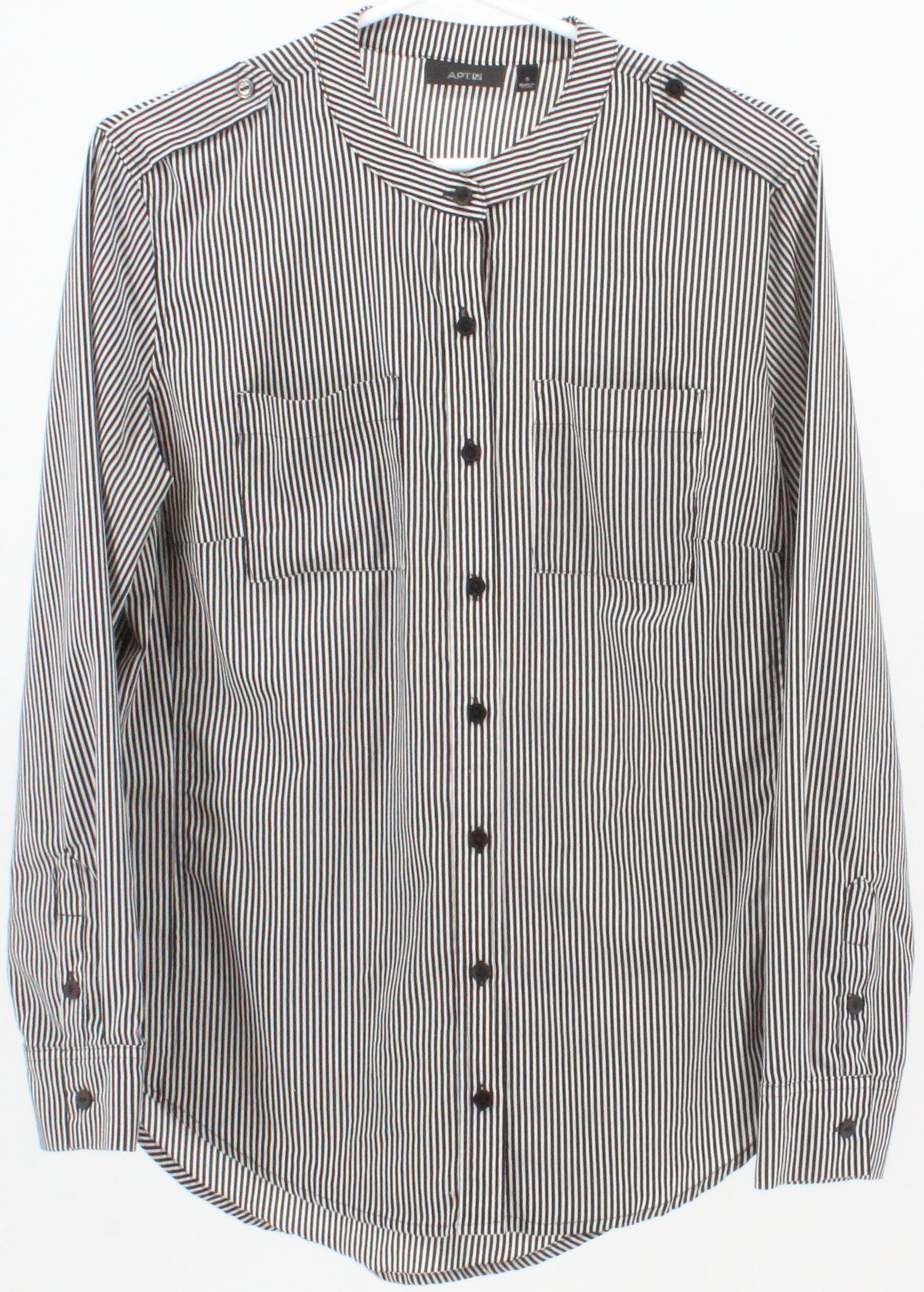 Apt.9 Black and White Striped Blouse
