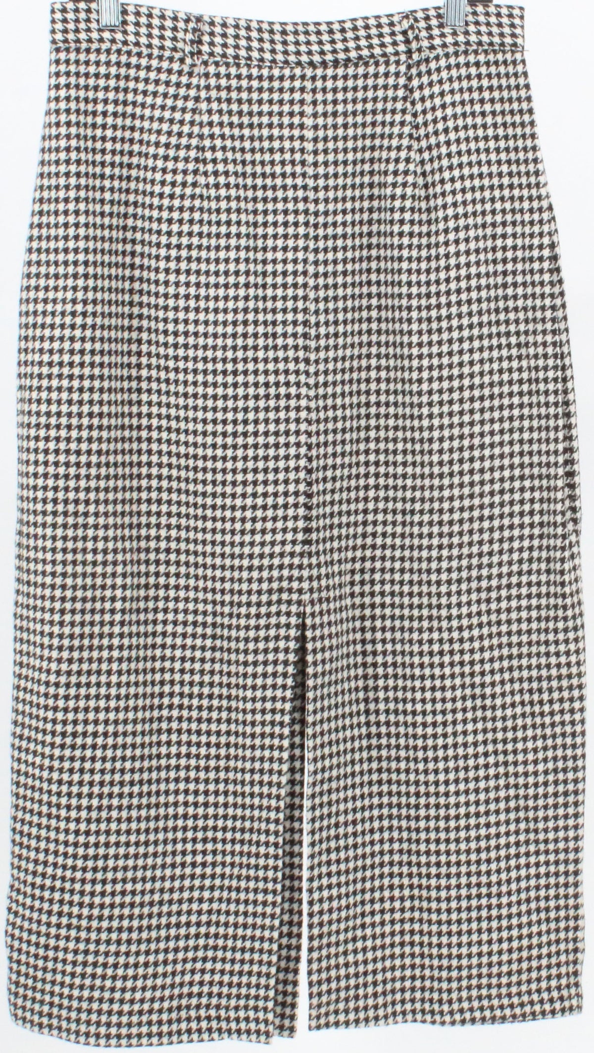 The New York Clothing Co. Black and Off White Pied Poule Mid Skirt