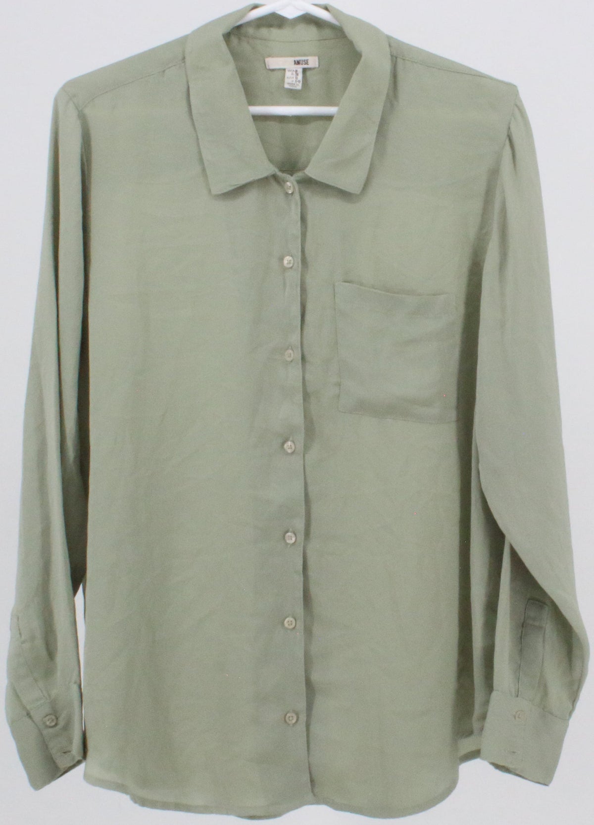 Society Amuse Light Green Blouse