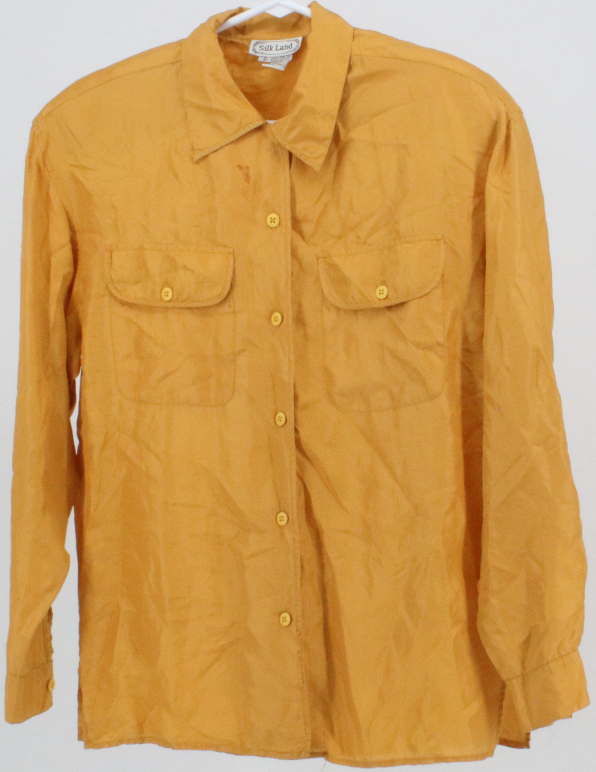 Silk Land Yellow Silk Blouse