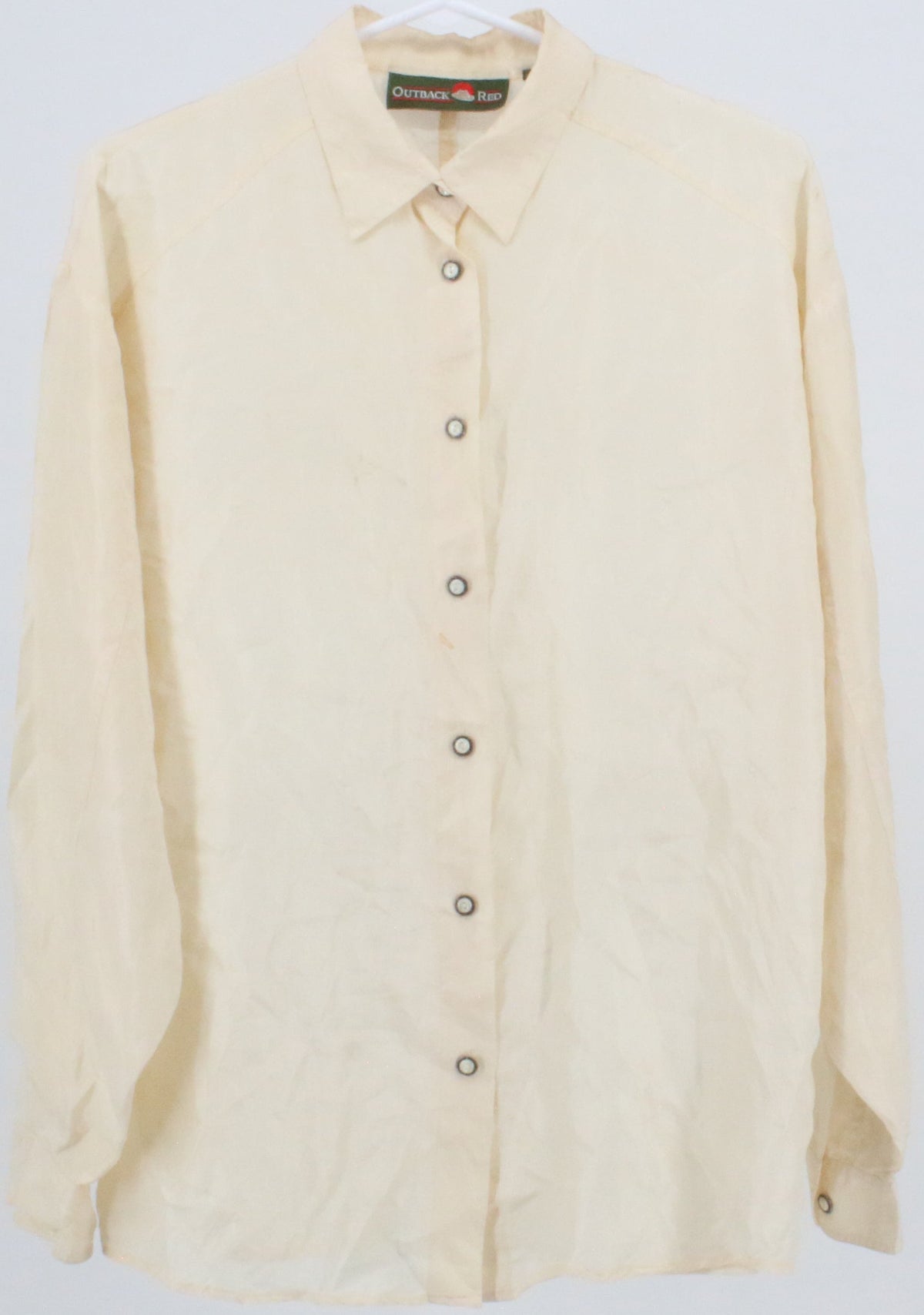 Outback Red Light Beige Silk Blouse