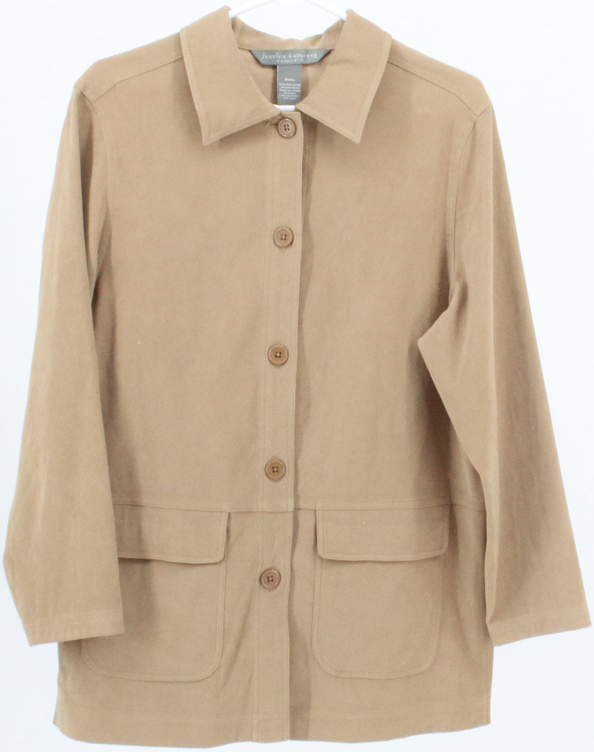 Jessica Holbrook Beige Front Pockets Blouse