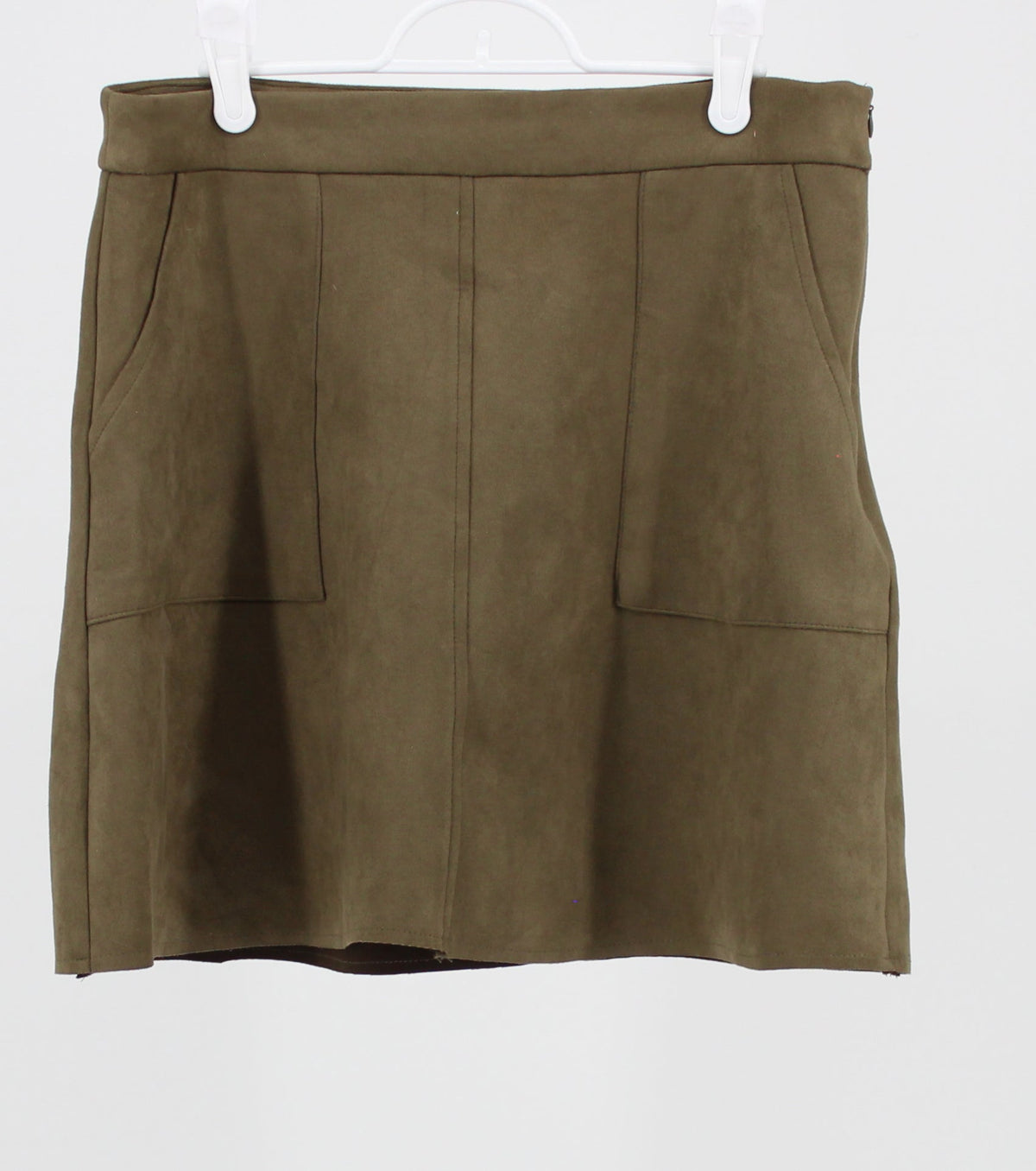 Shein Faux Suede Olive Mini Skirt