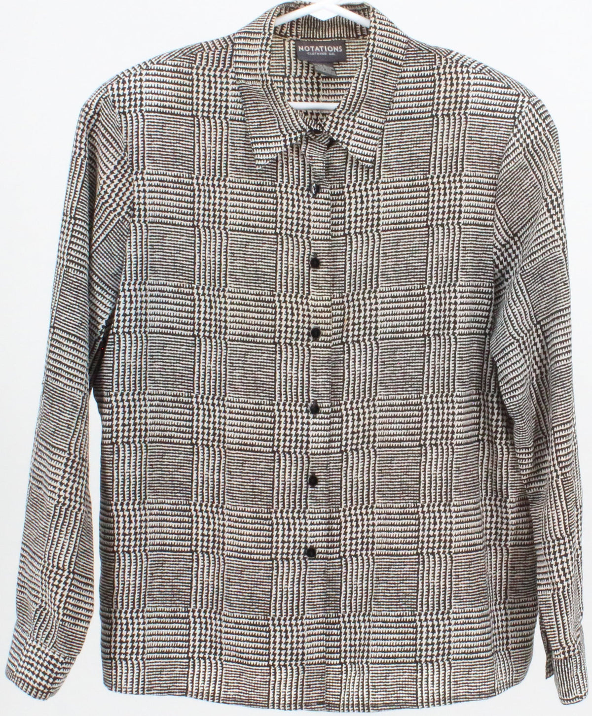 Notations Clothing Co. Black and Off White Print Shirt