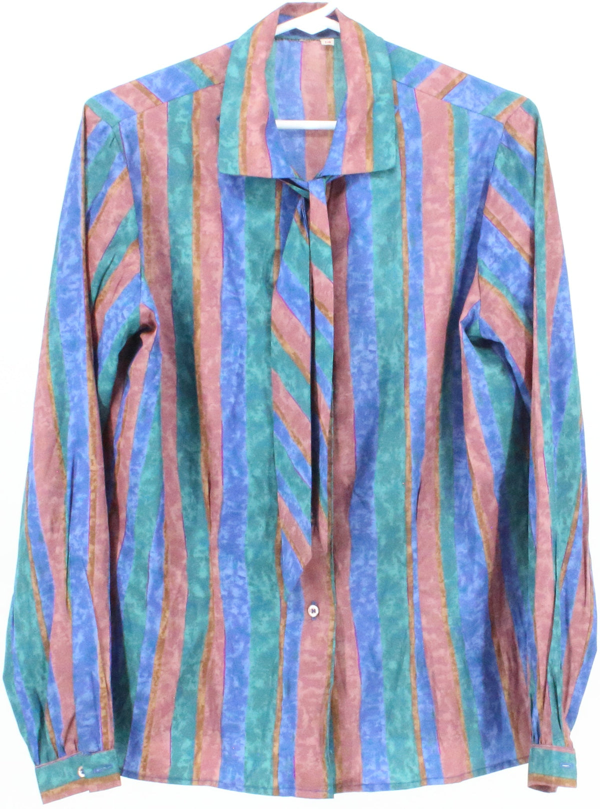 Multicolor Striped Front Tie Shirt