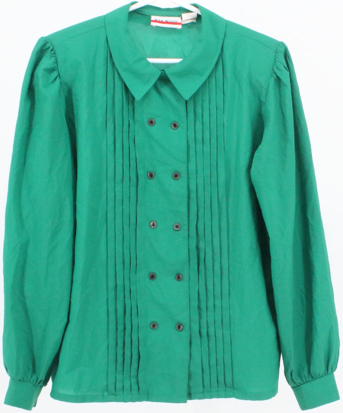 Judy Bond Green Front Pleated Blouse