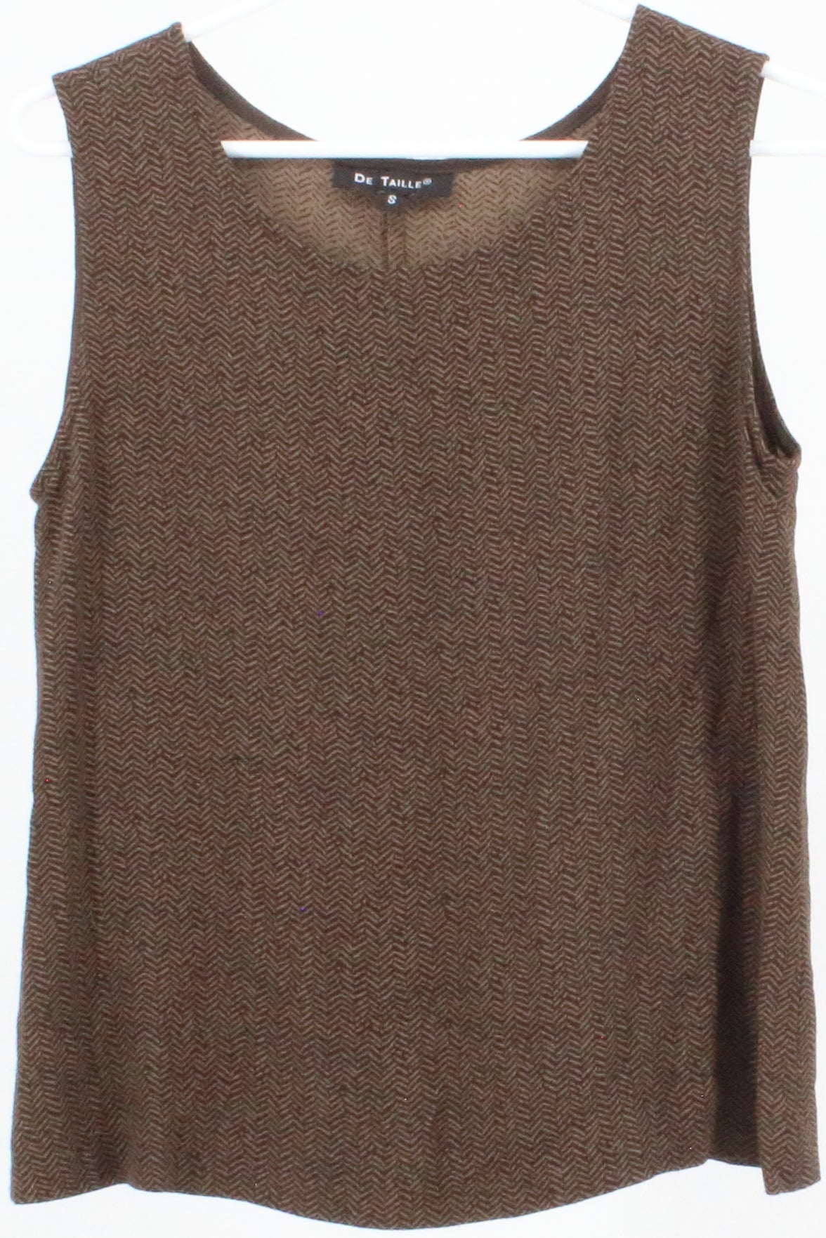 De Taille Brown Print Tank Top