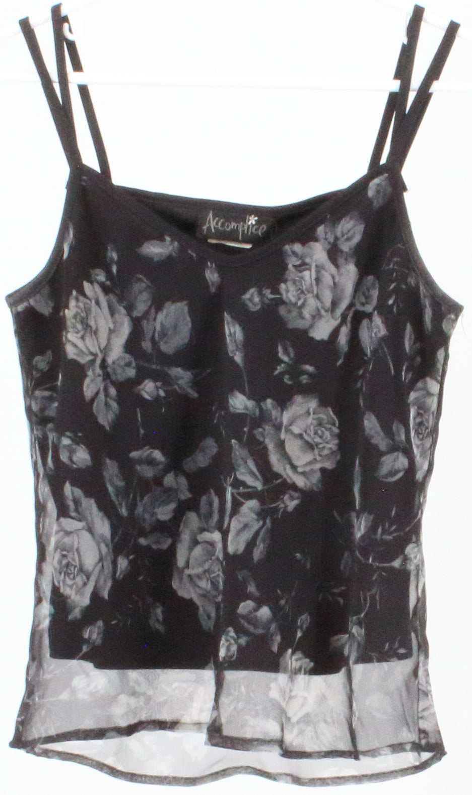 Accomplice Black Flower Print Tank Top