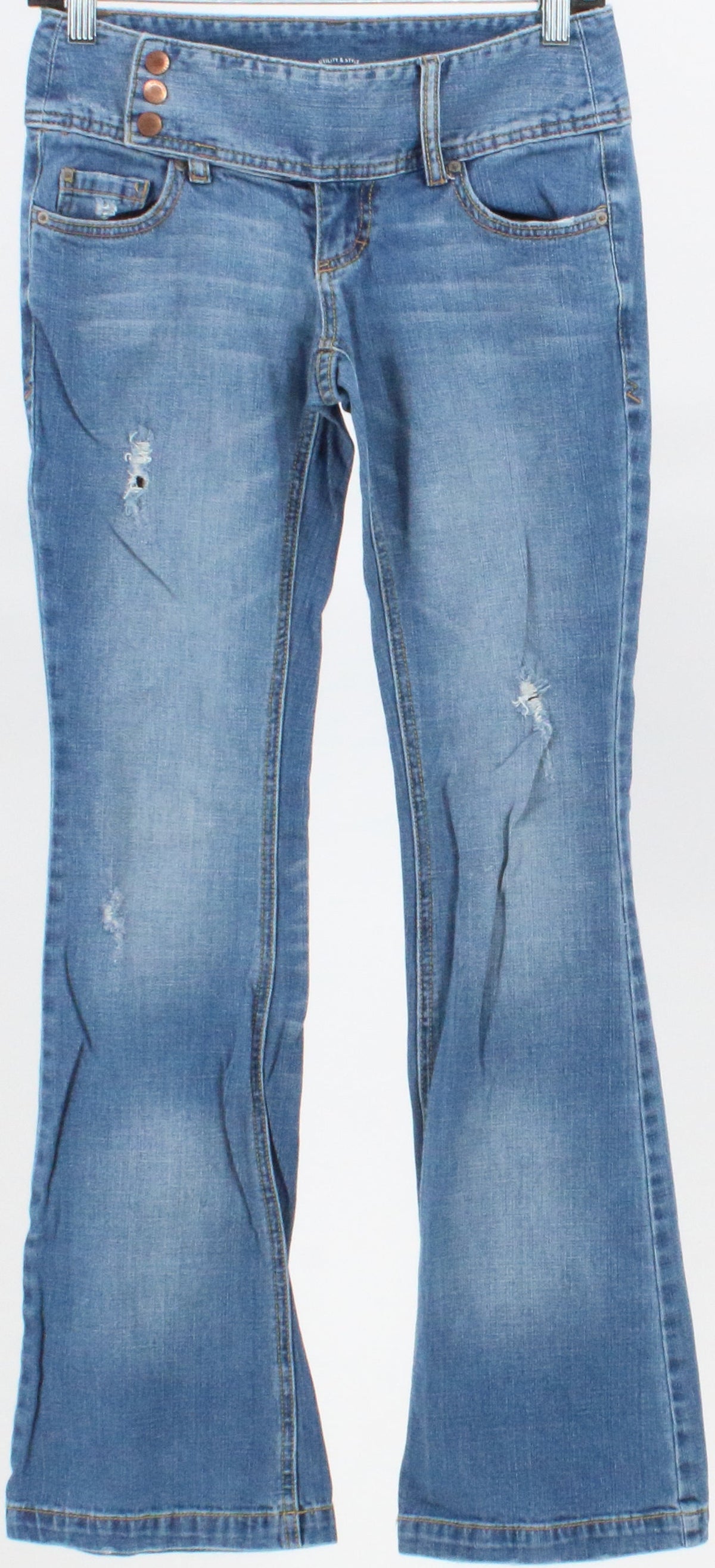Mossimo Supply Co Blue Wash Flare Pants