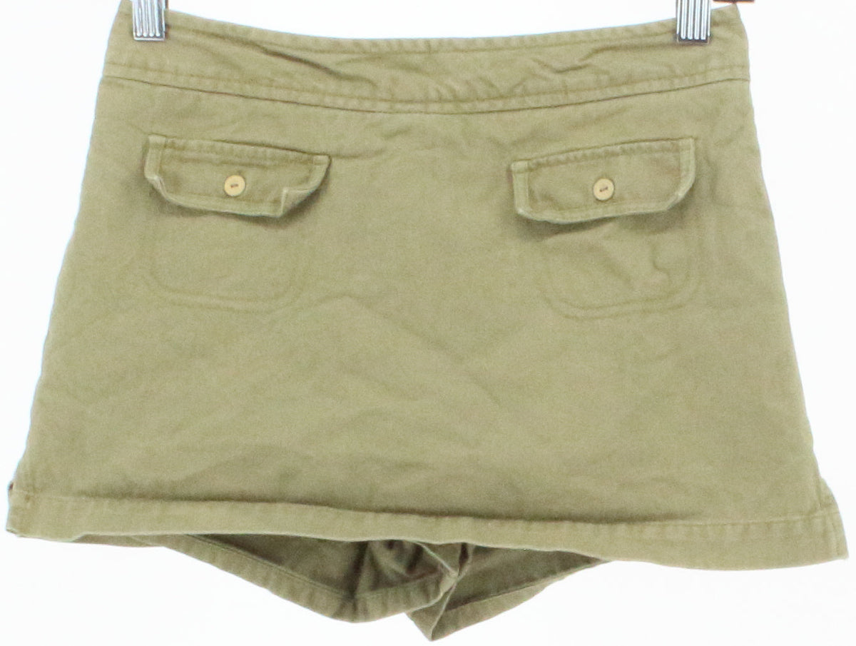 Basic Editions Green Mini Skort