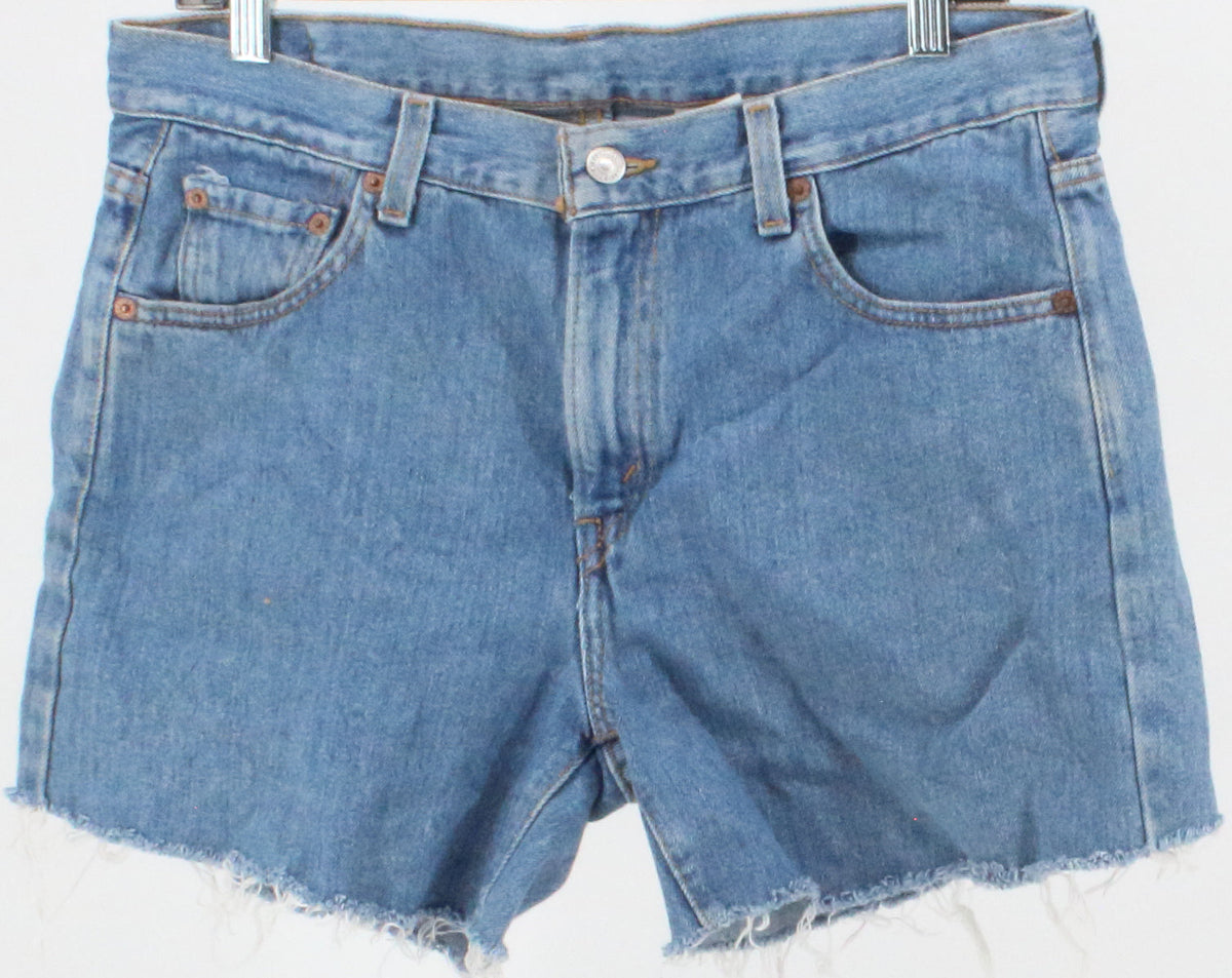 Levis Medium Blue Wash Denim Shorts