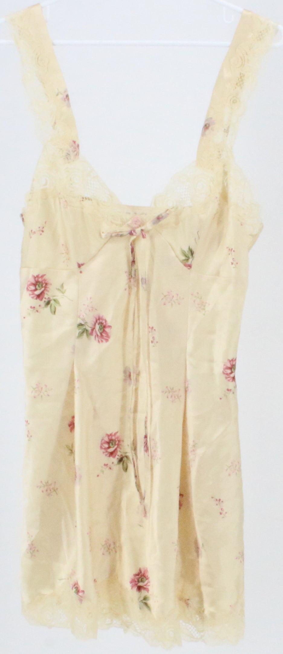Victoria's Secret Light Yellow Print Slip Dress