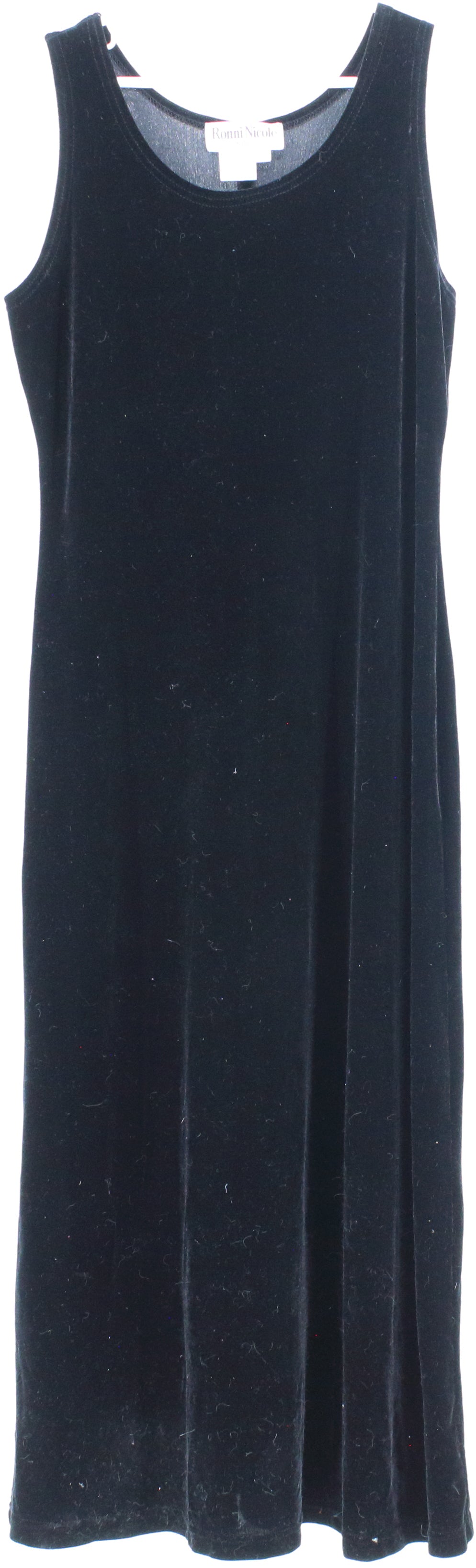 Ronni Nicole by Ouida Black Long Velvet Dress