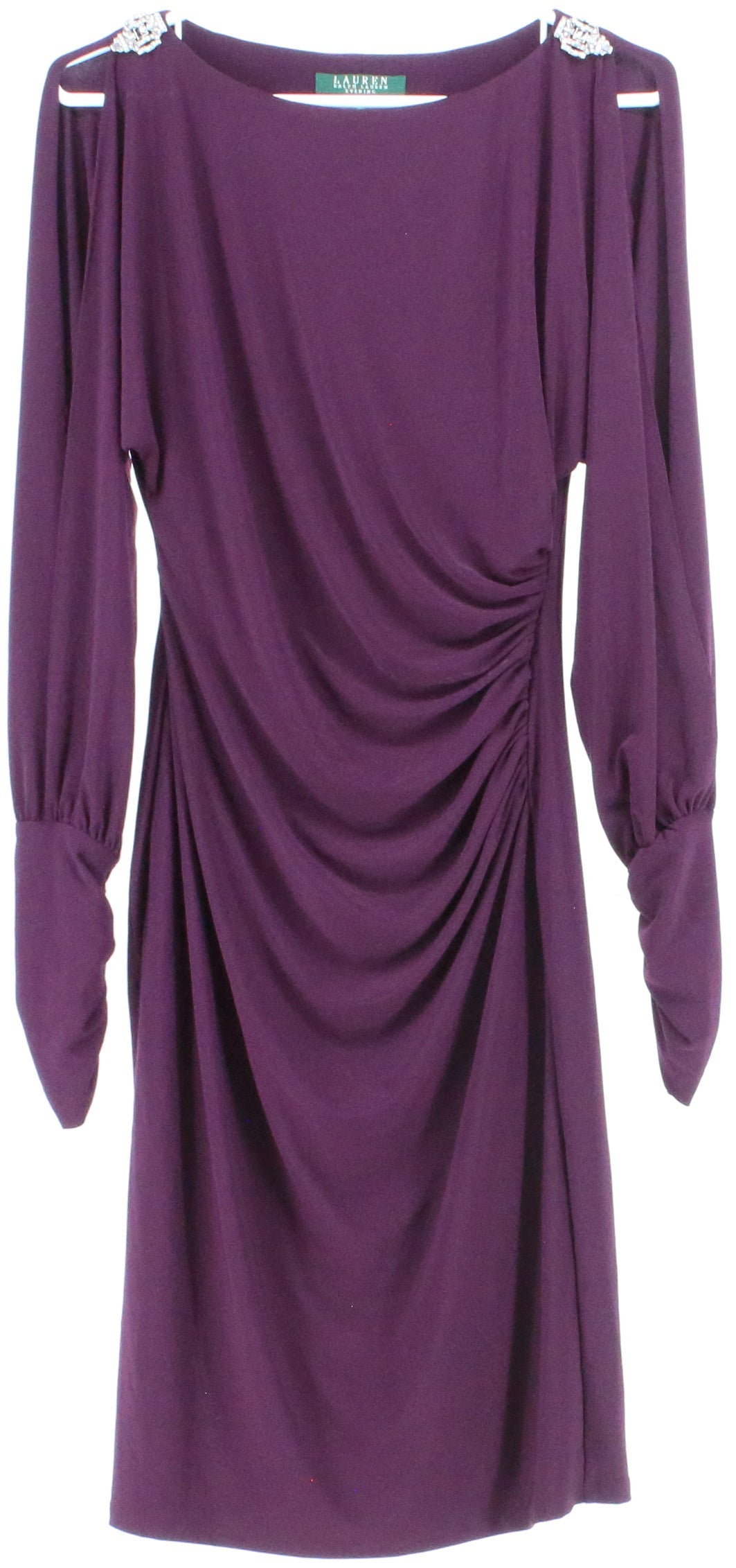 Lauren Ralph Lauren Evening Purple Long Sleeve Dress