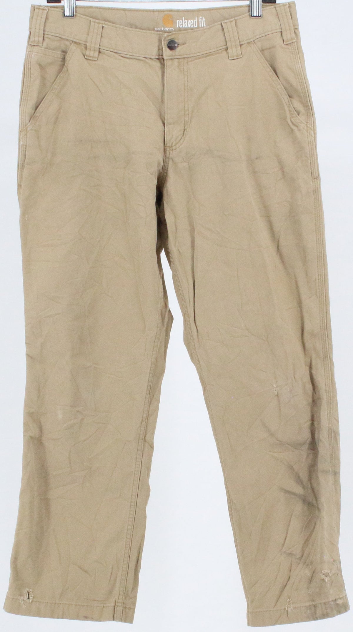 Carhartt Khaki Relaxed Fit Diagonal Back Pocket Pants