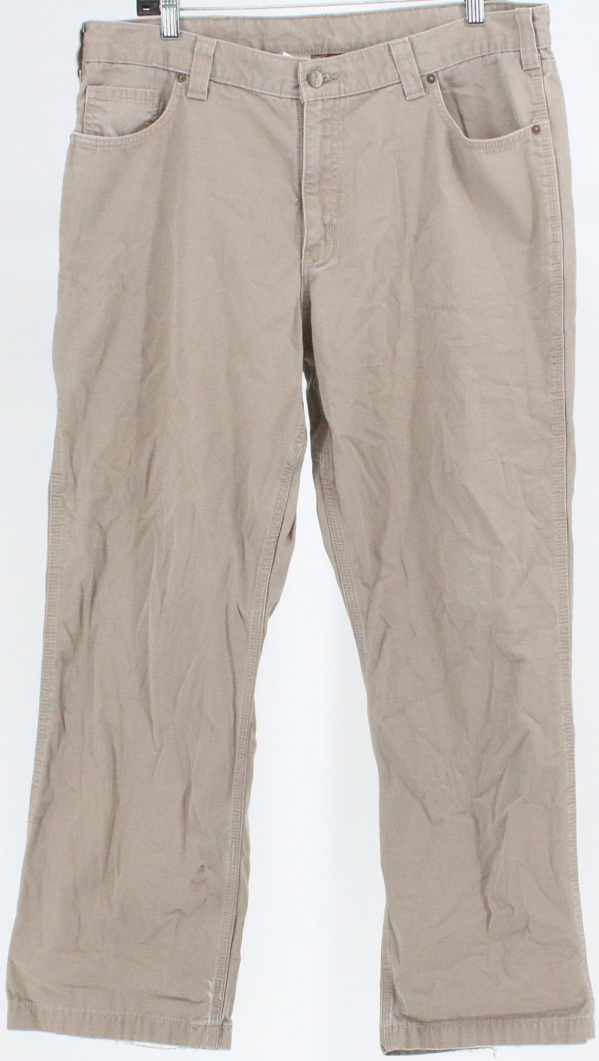 Carhartt Beige Textured Relaxed Fit Right Back Pocket Pants