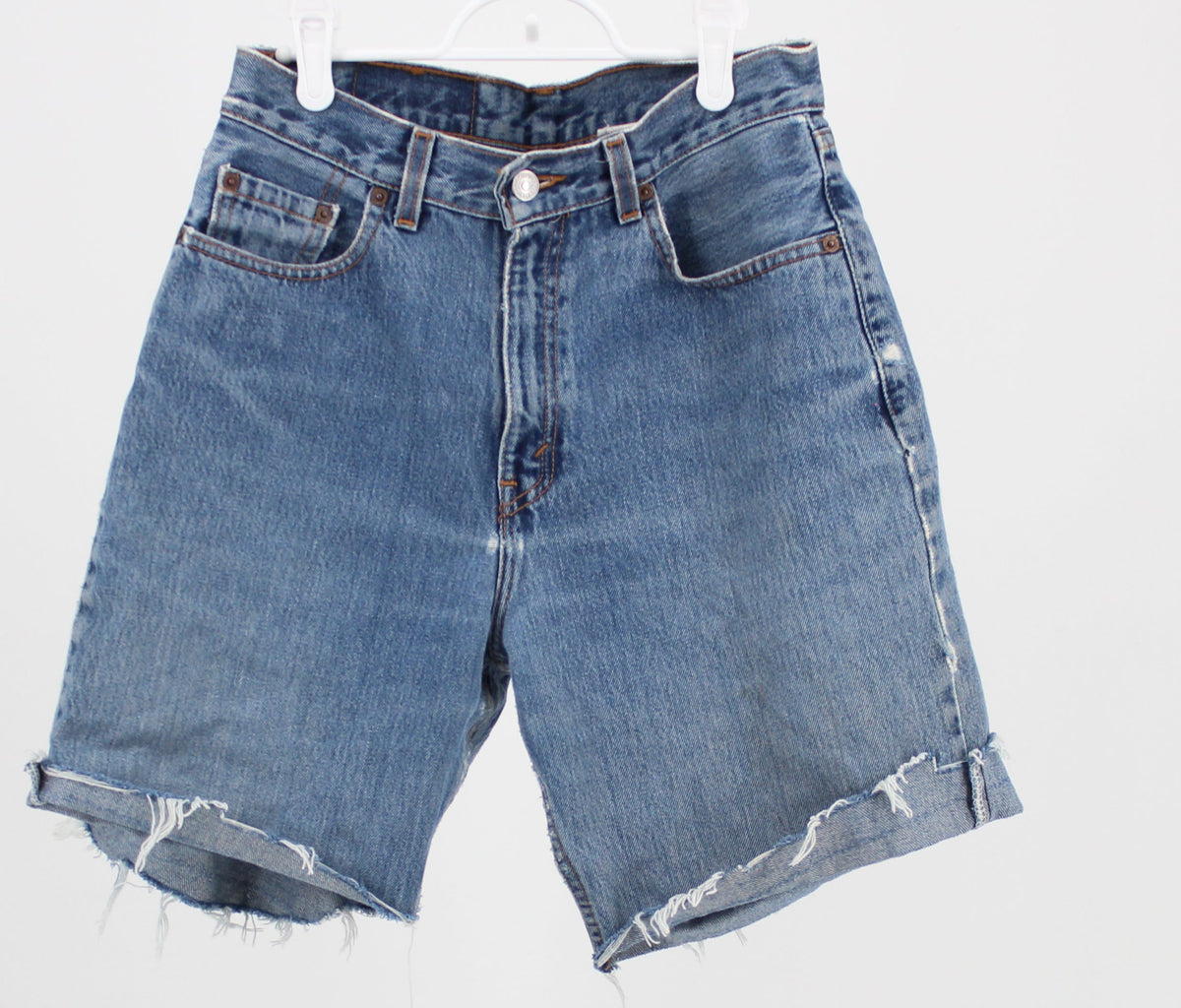 Levis 560 Loose Fit Straight Leg Denim Cutoff Shorts