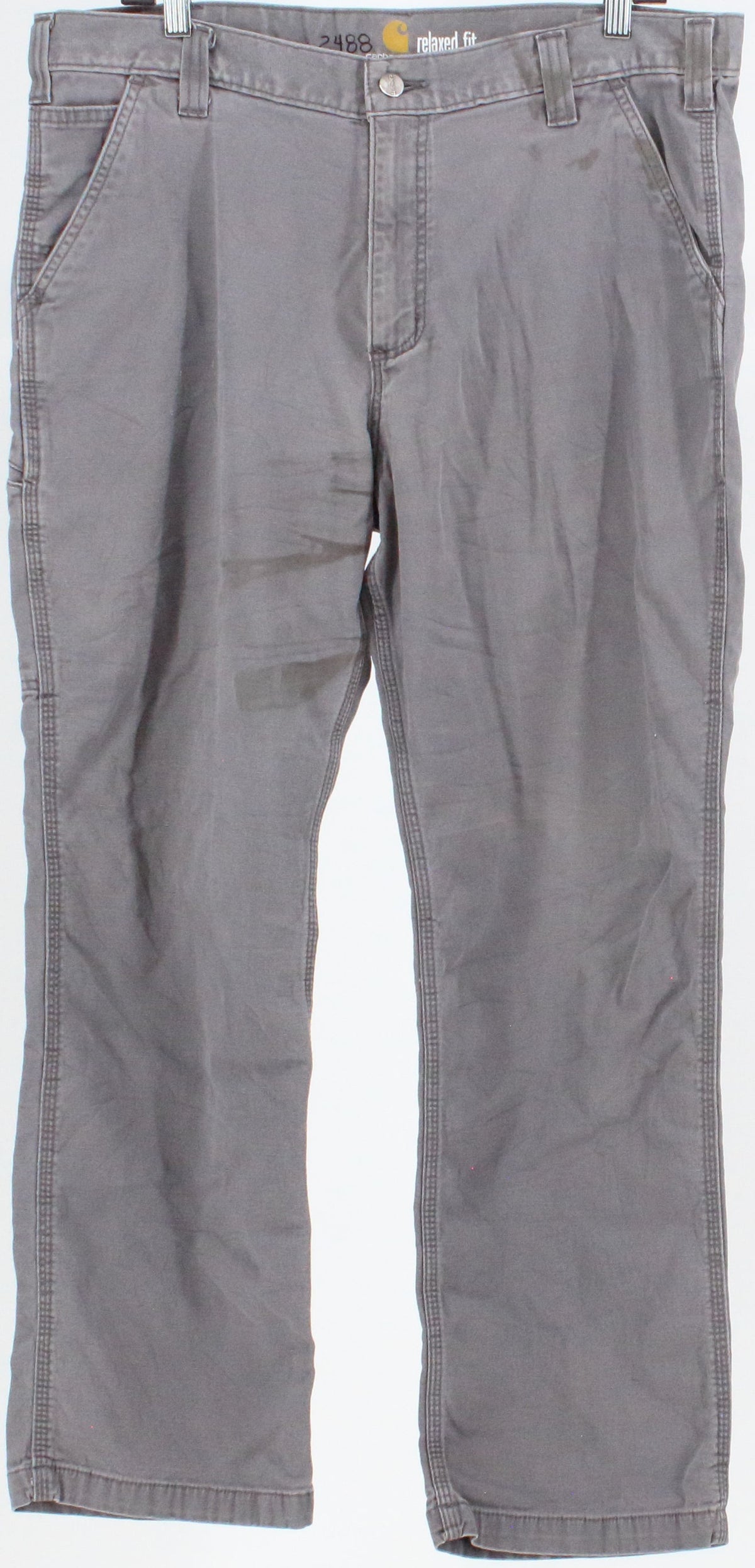 Carhartt Relaxed Fit Grey Right Back Side Pocket Pants