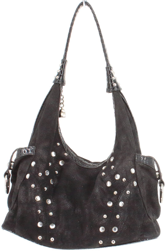 Kathy Van Zeeland Black Studded Purse