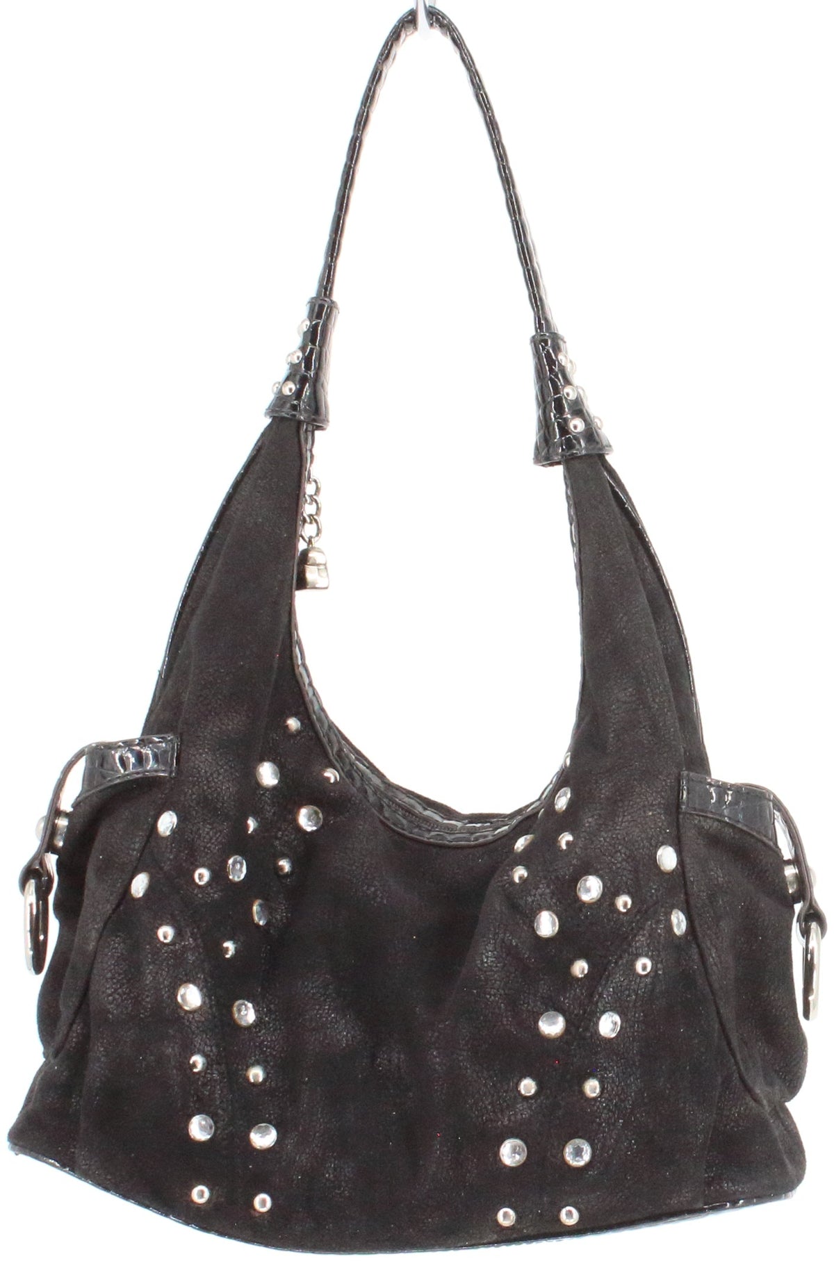 Kathy Van Zeeland Black Studded Purse