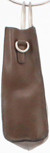 Load image into Gallery viewer, Brown Small Hand Purse With Matte Silver Metal Handle
