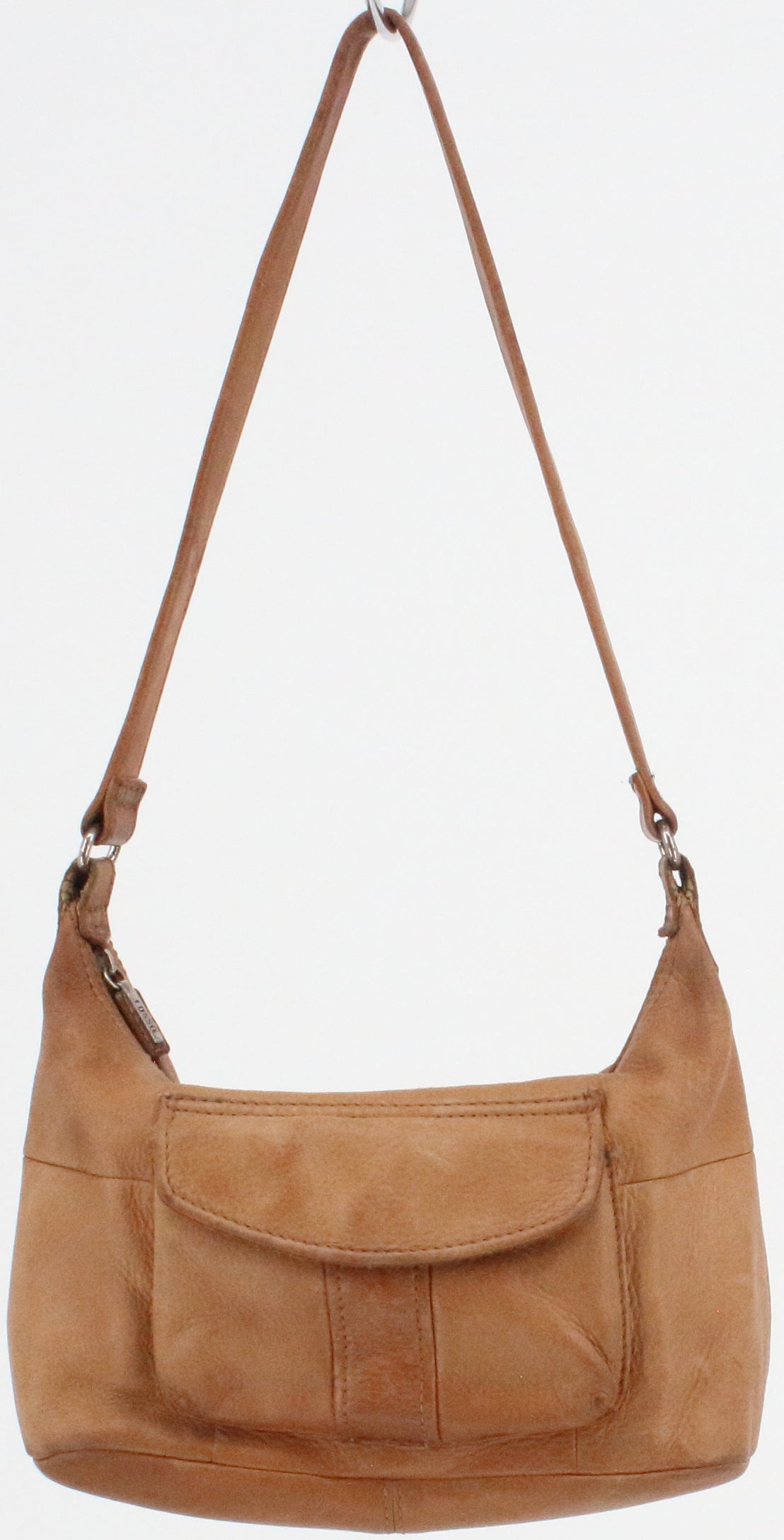 Fossil Camel Leather Small Shoulder Bag