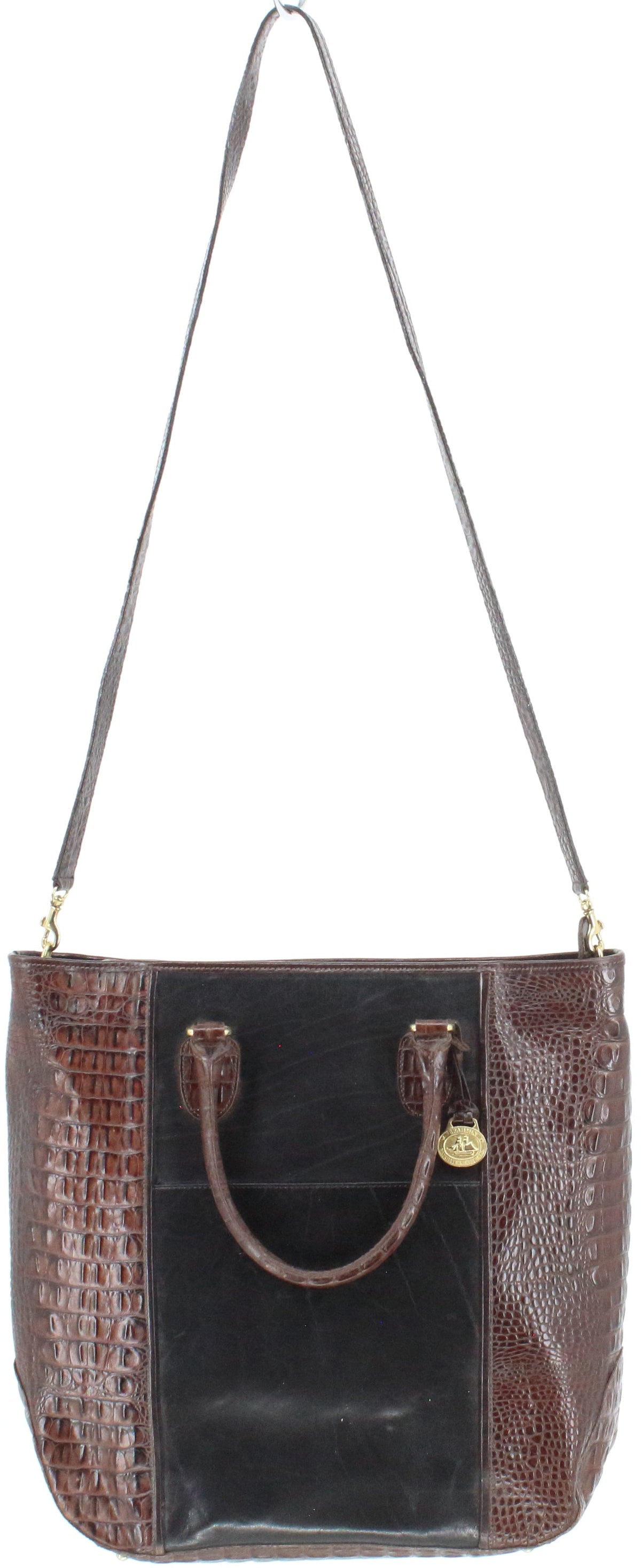 Brahmin Brown and Black Leather Bag