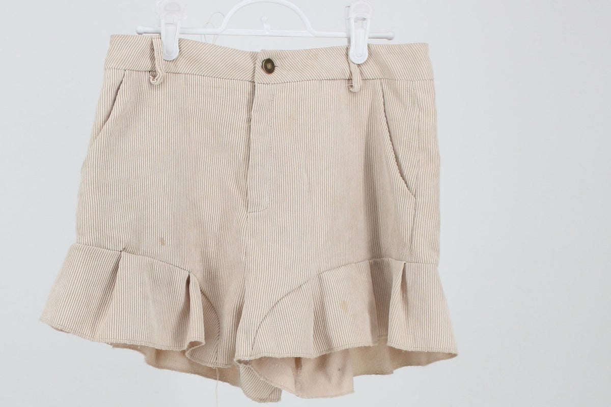 Corduroy Ruffled Shorts