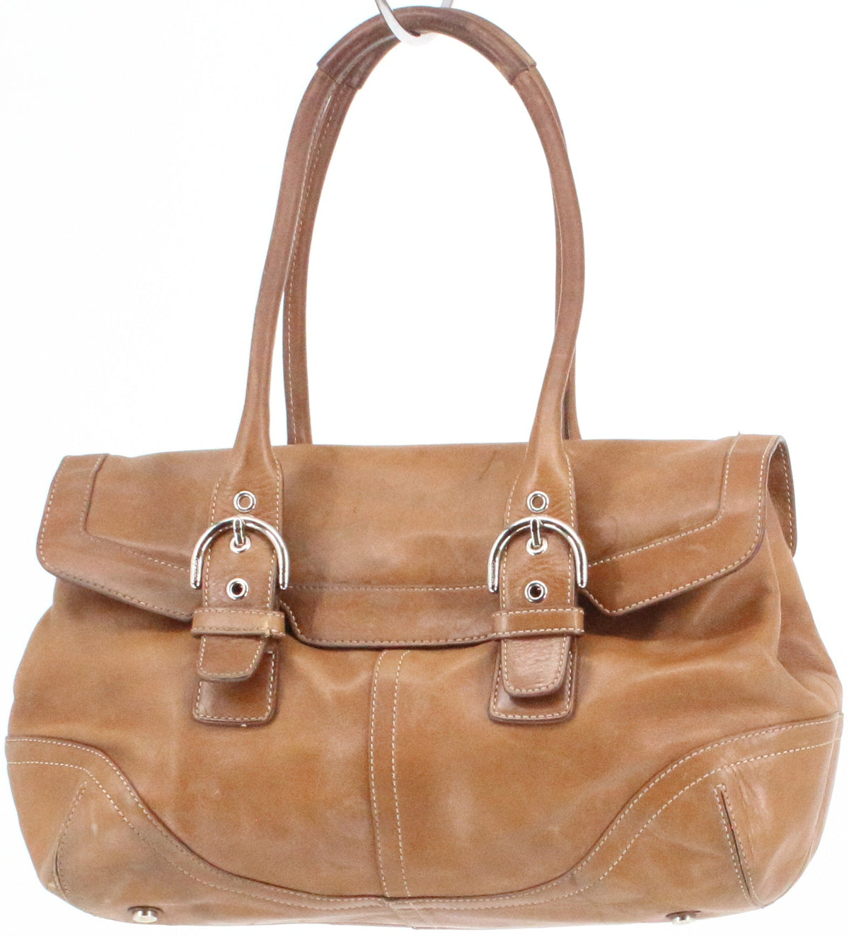 Coach Camel Medium Leather Shoulder Bag