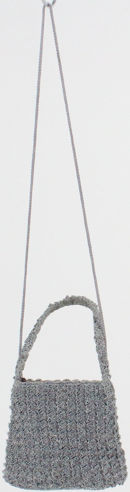 Light Blue Embroidered Mini Crochet Purse