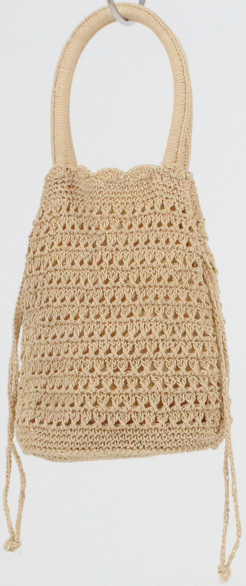 Beige Mini Crochet Handbag