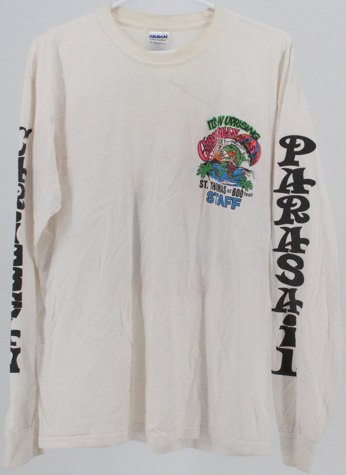 Gildan Caribean Parasail Long Sleeve White T-Shirt