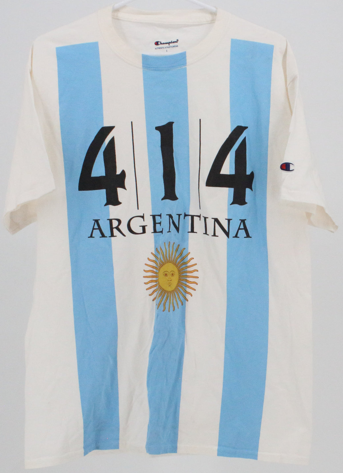 Champion 414 Argentina White and Blue T-Shirt