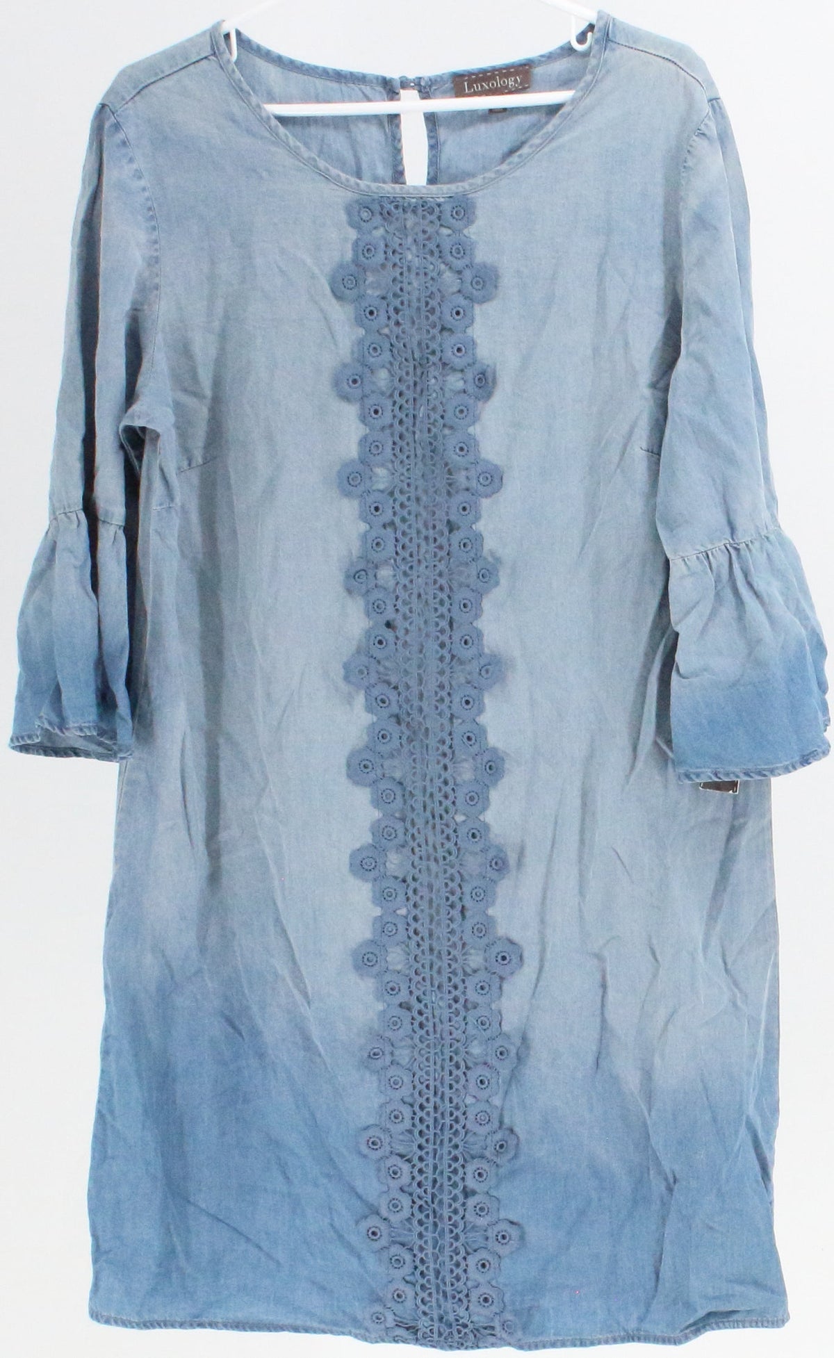 Luxology Blue Denim Long Sleeve Dress