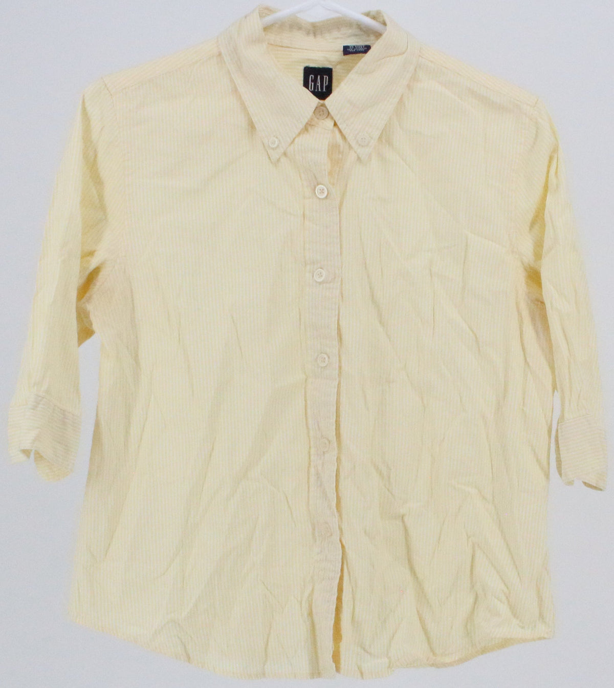 Gap Yellow and White Striped Blouse