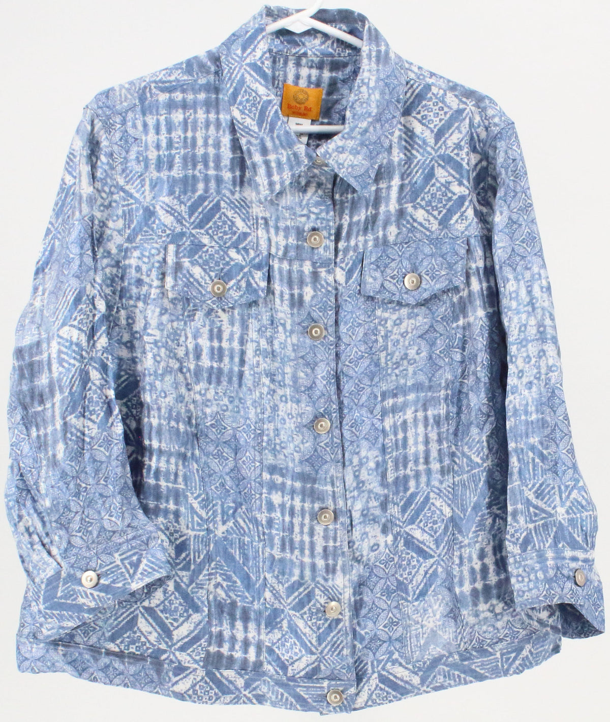 Ruby Rd. Blue and White Print Blouse