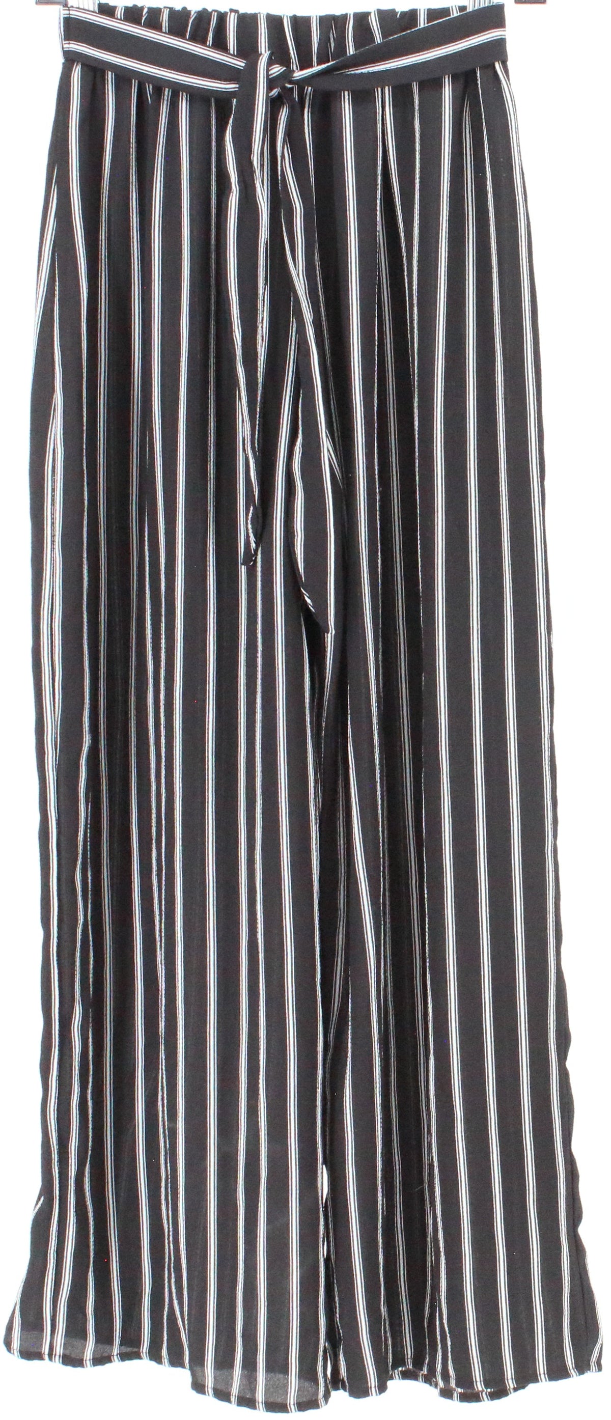 Minette Black and White Striped Pants